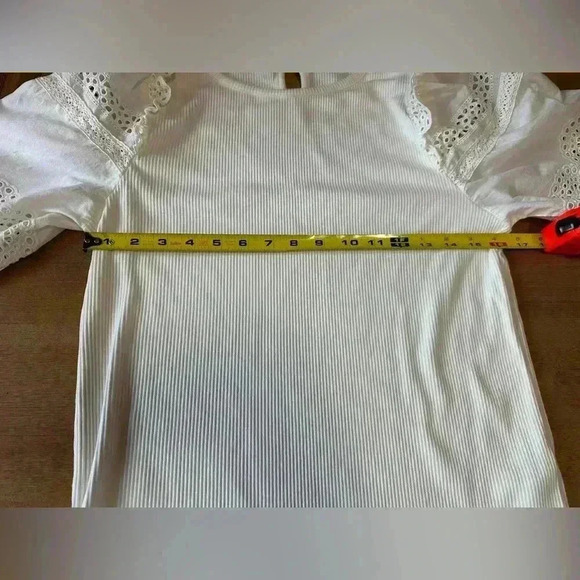 J Crew Ruffle Eyelet Top - Picture 7 of 10